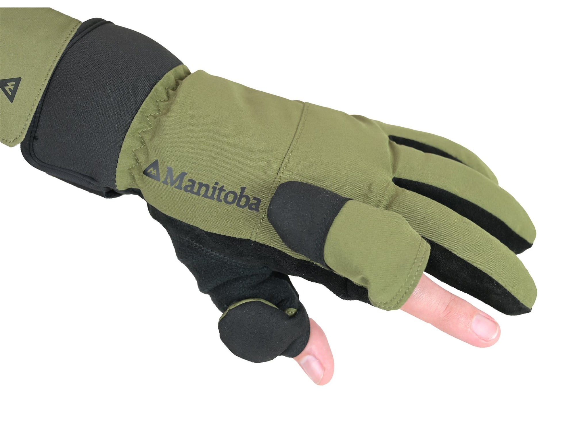 Manitoba Expedition Thermal Fitted Gloves - Green/Black