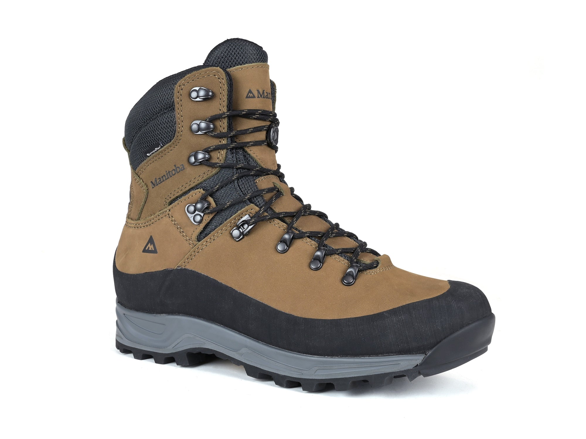 Manitoba Ridge Unisex Hiking Boots Waterproof Vibram Sole - Tan/Black