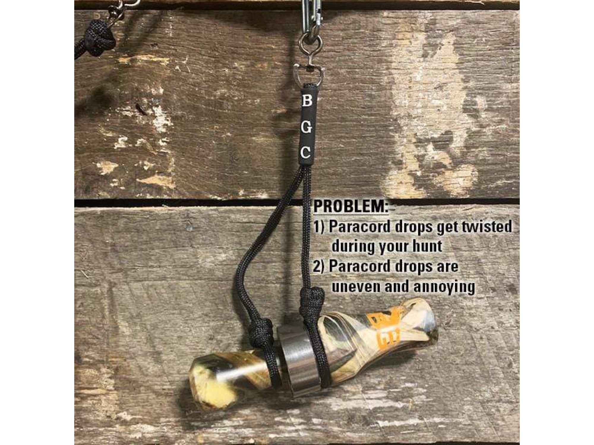 Buck Gardner DropLok Double Call Attachment with Carabiner
