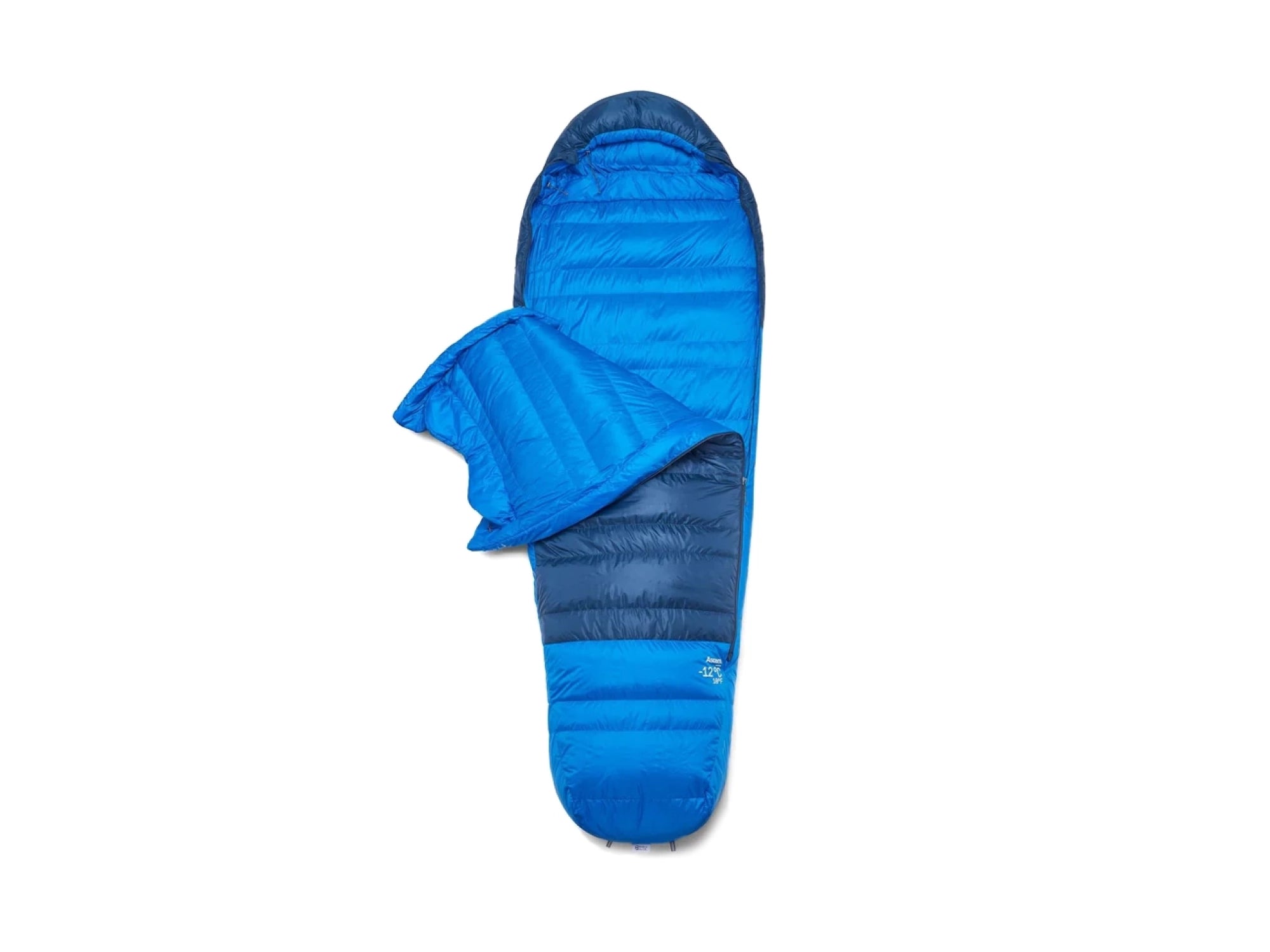 Rab Sleeping Bag Down Ascent Blue Left Hand Zip