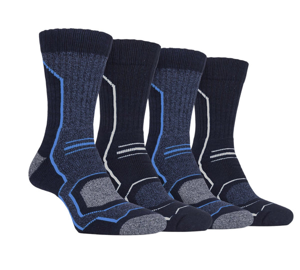 Storm Bloc Mens Technical Boot Socks 6-11 | Blue 4 Pack