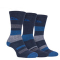 Storm Bloc Mens Stripped Everyday Socks 6-11 | Blue 3 Pack