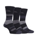 Storm Bloc Mens Striped Everyday Socks 3 Pack | Grey