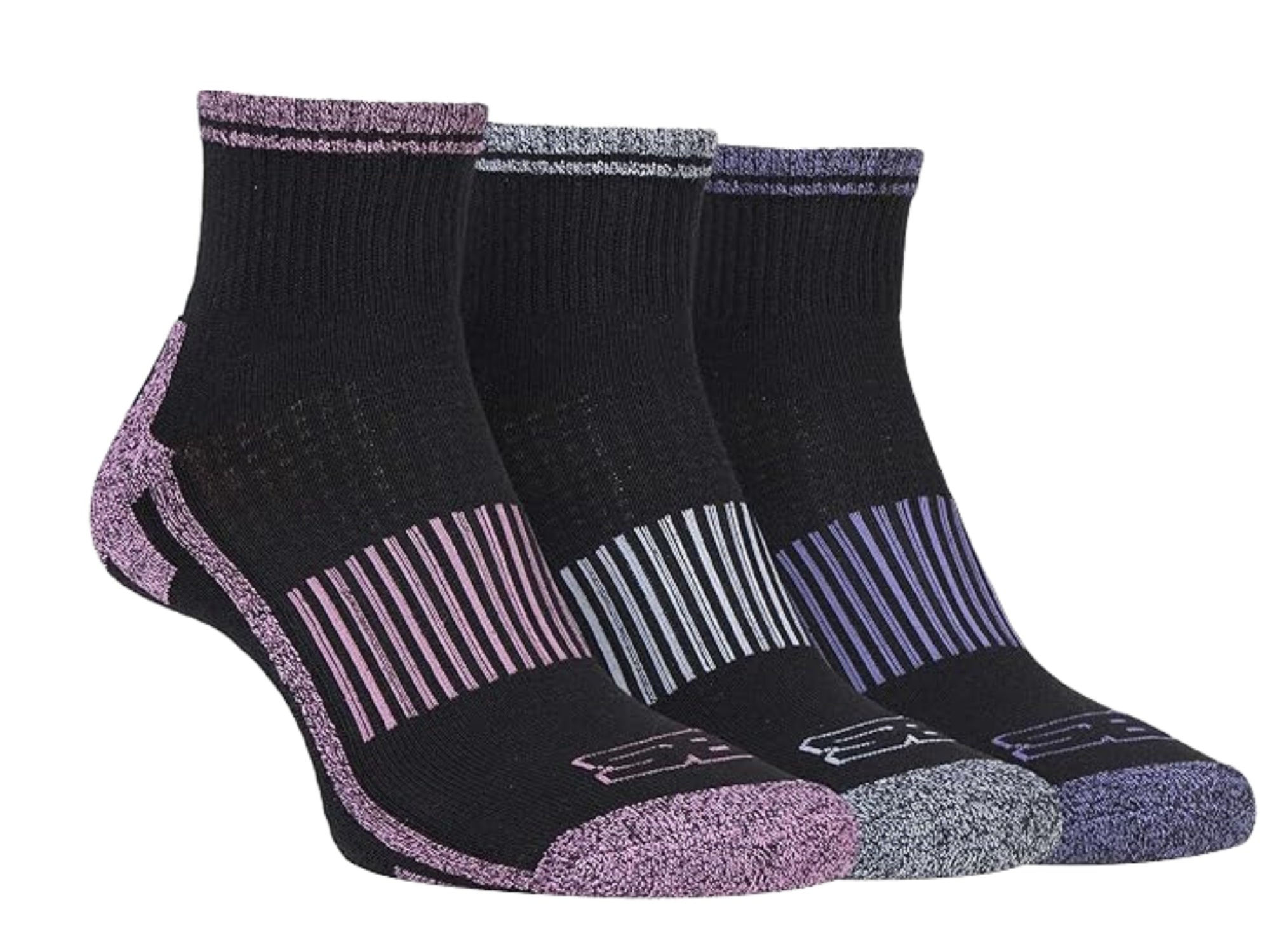 Storm Bloc Womens Breathable Ankle Trainer Socks 4-8 | Fluro 3 Pack