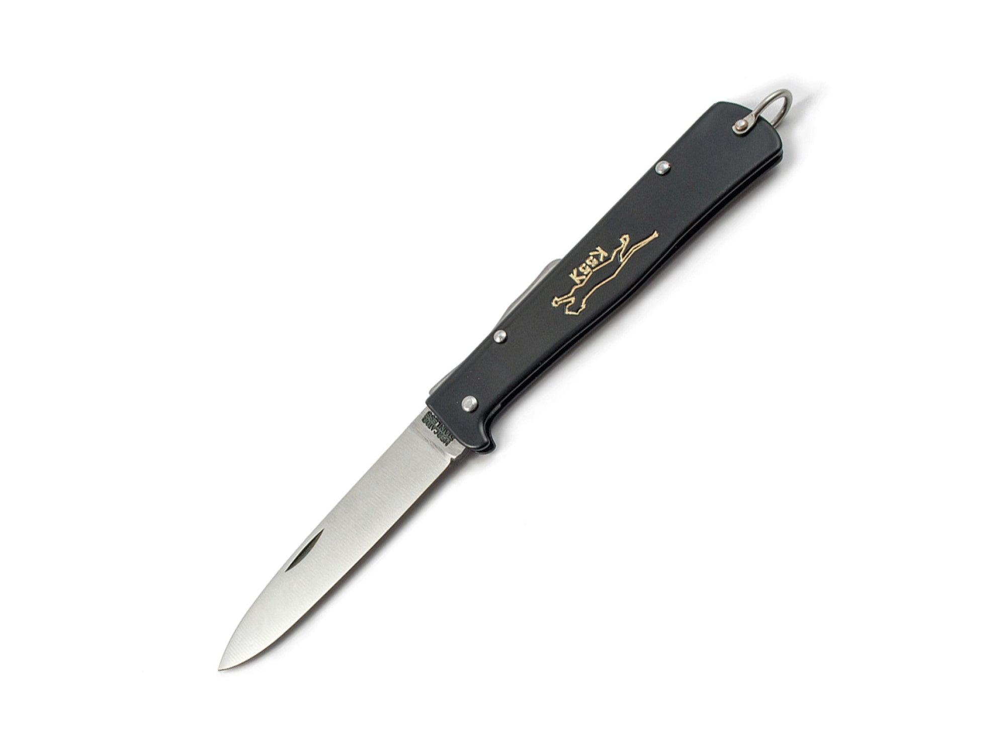 Mercator Carbon Steel Folding Knife 9cm | Black Cat K55K