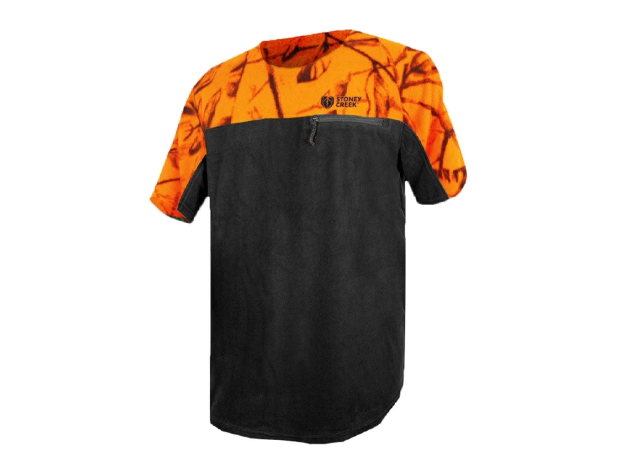 Stoney Creek Micro Short Sleeve Shirt Blaze Orange Camo Black (Small)