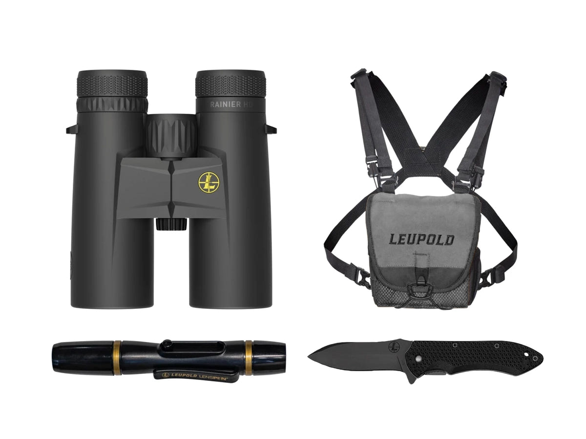 Leupold Rainier HD 10x42 Binocular Kit