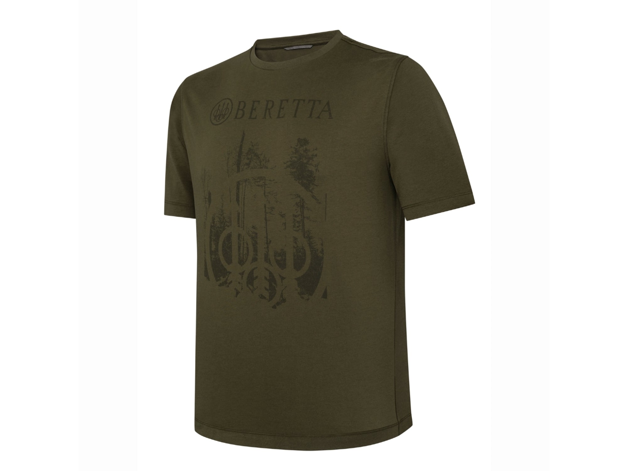 Beretta Mens Outline T-Shirt | Dark Olive