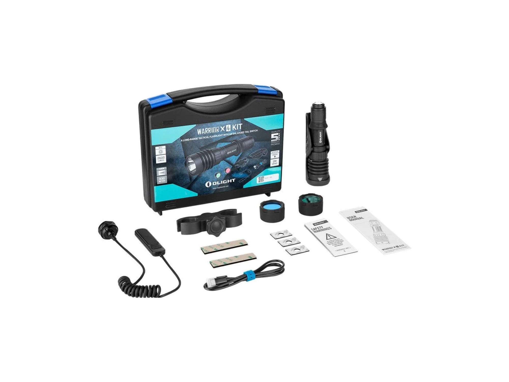 Olight Warrior X 4 Torch Kit 2600 Lumens | 630m Beam
