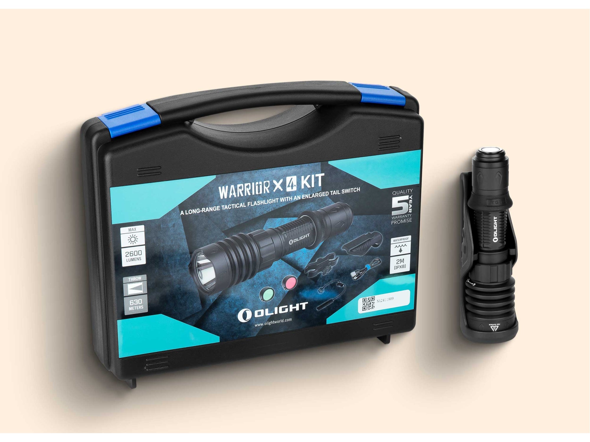 Olight Warrior X 4 Torch Kit 2600 Lumens | 630m Beam