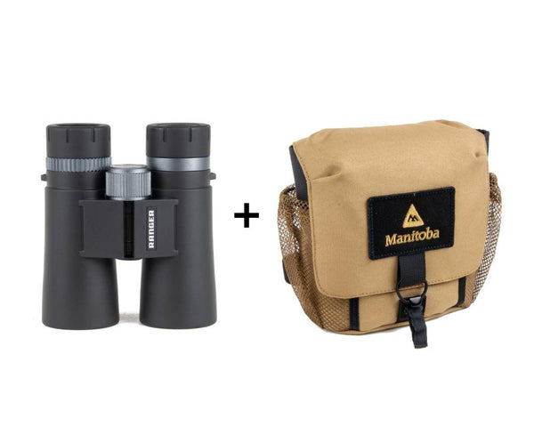 Ranger 10x42 Waterproof Binoculars & Manitoba Bino Case