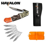 Havalon Piranta-Stag Folding Knife: Black