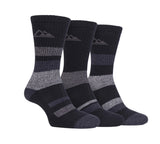 Storm Bloc Mens Stripped Everyday Socks 6-11 | Grey 3 Pack