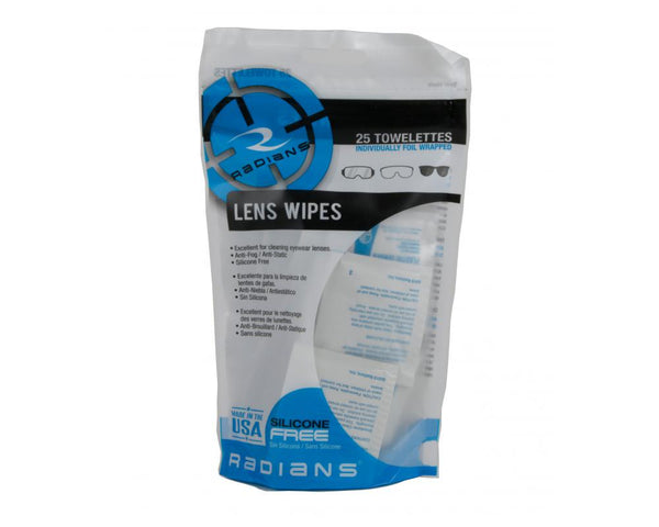 Radians Lens Wipes 25 Pack