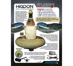 Higdon XS Splashing Flasher Mallard Drake Decoy