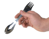 Stainless Steel Spork with Mini Serrated Knife