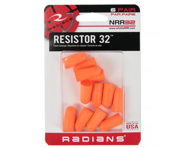 Radians Foam Plugs 6 Pair Pack